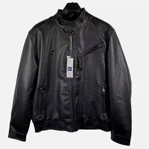 BV Clothing Luxury Italian Leather Moto Jacket Black Motorcycle Racing NWT Men S